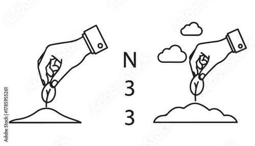 Planting a seedling for future growth