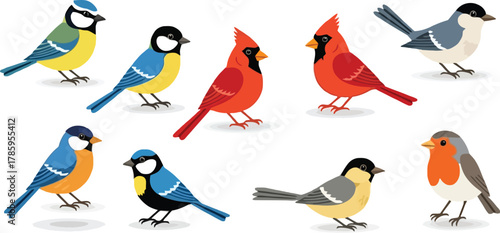 Abstract geometric composition with vibrant color palette