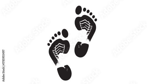 Footprint of a pair of human feet