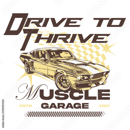Muscle car tonal racing design