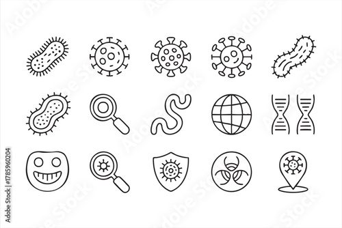 Microorganism and microbiology vector collection for healthcare and science design