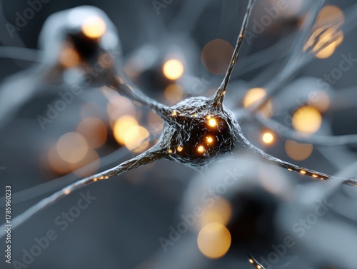 A close-up of a network of ...