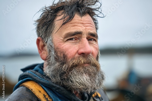 Elderly man with a rugged b...