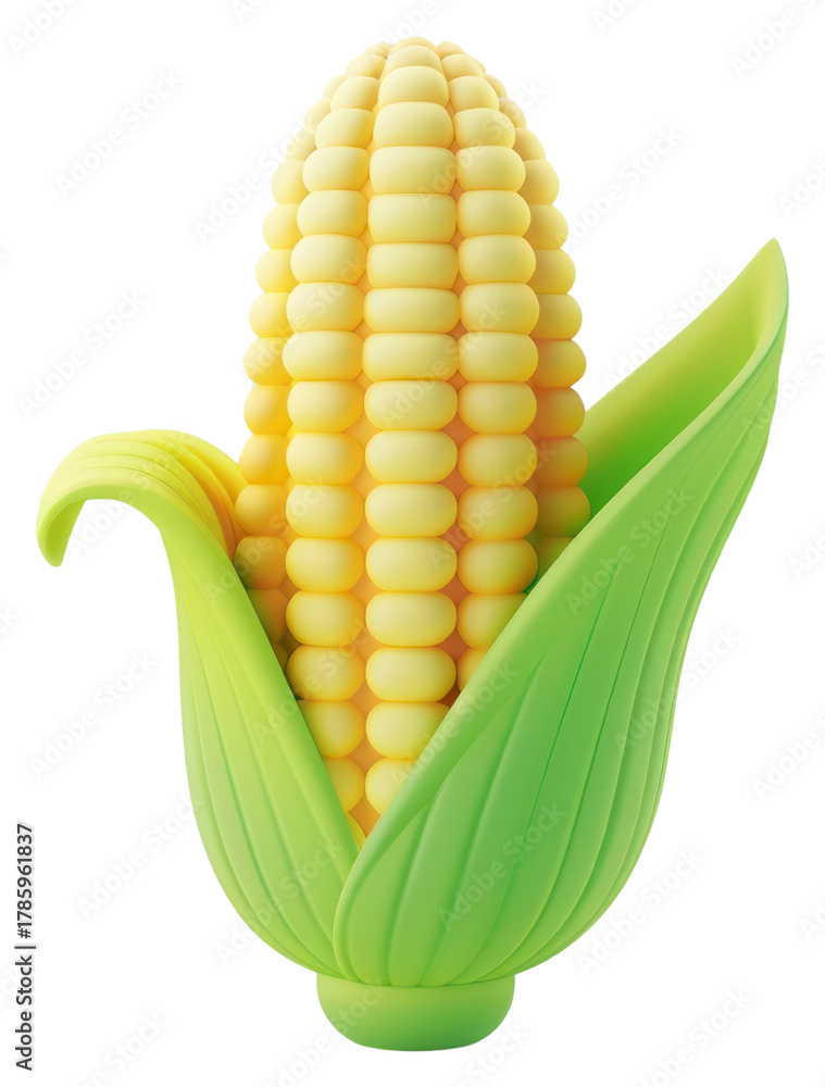 Obraz premium PNG Vibrant corn illustration, modern design