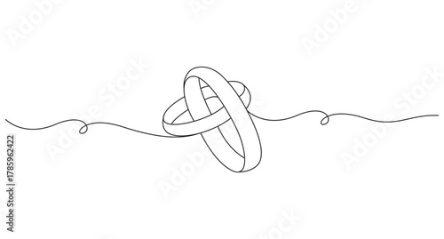 Romantic Marriage Proposal in Continuous Line Art,Happy propose day concept continuous single line art vector illustration