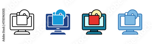 Data Security icon set multiple style collection