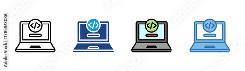 Programming icon set multiple style collection