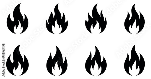 Fire Flame Silhouettes