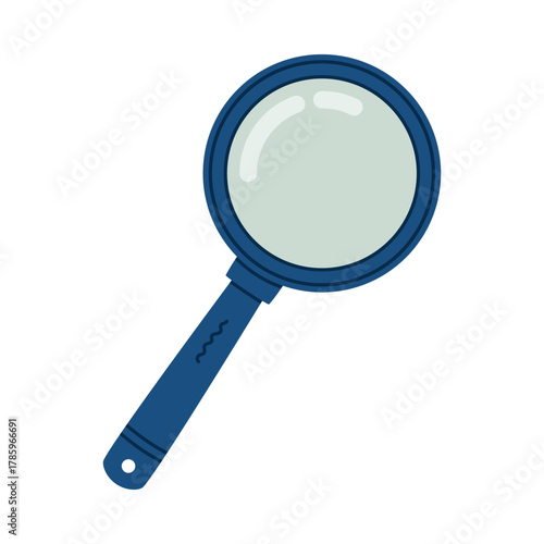 Magnifying Glass as Police Equipment and Professional Policeman Object Vector Illustration