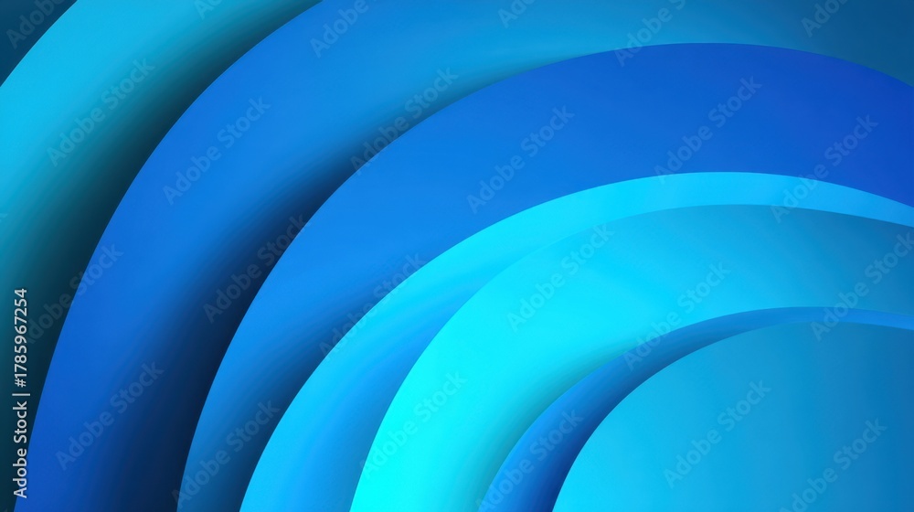 Obraz premium Abstract Waves of Blue Gradient Flowing Seamlessly Creating a Dynamic and Modern Background for Digital Art or Design Projects