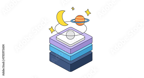 Cosmic Data Storage and Digital Universe Concept.