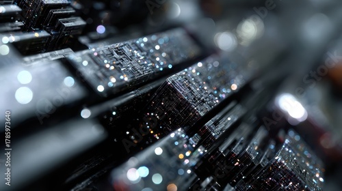 A close-up of a futuristic,...