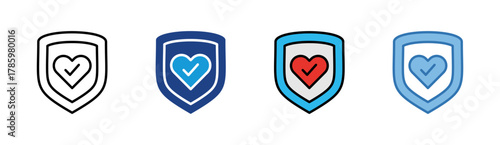 Protection icon set multiple style collection