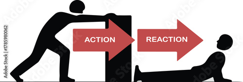 Newton s third law of motion action and reaction illustration