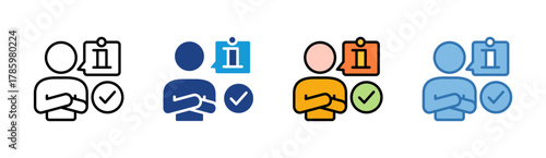 Management icon set multiple style collection