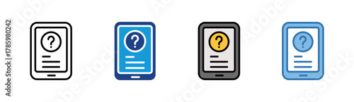 Support icon set multiple style collection