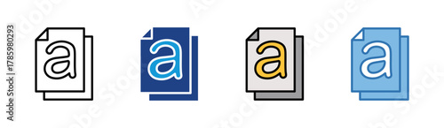 Language icon set multiple style collection