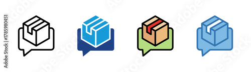 Delivery icon set multiple style collection