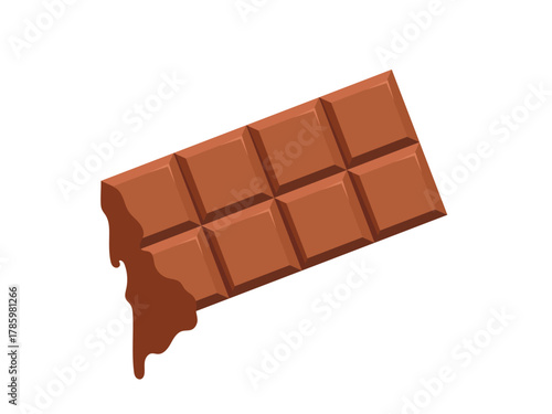 Chocolate melt, chocolate bar dripping