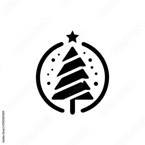 Festive Christmas tree insignia