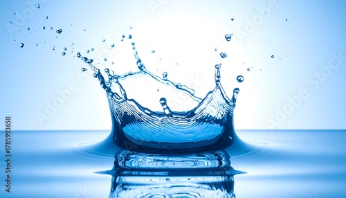 Water Splash Crown - A Moment of Liquid Art in Motion.