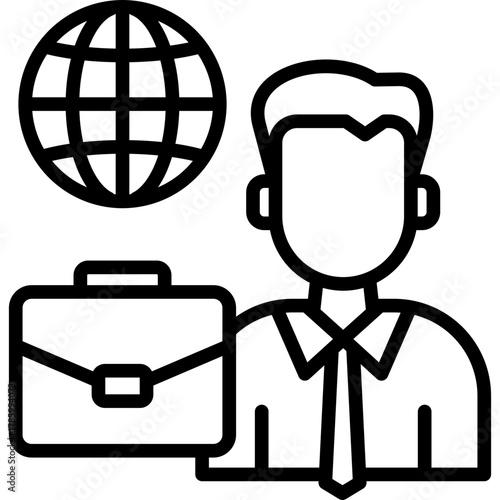 Diplomatic Mission line icon