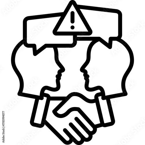 Conflict Resolution line icon