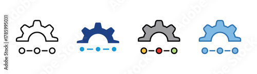 Strategy icon set multiple style collection