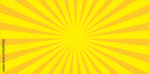 Yellow abstract background with a composition of circular shapes.