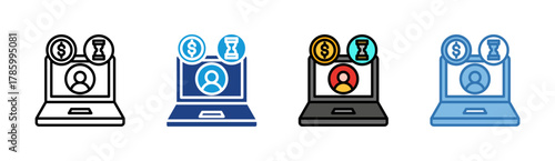 Payment icon set multiple style collection