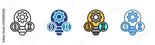 Innovation icon set multiple style collection