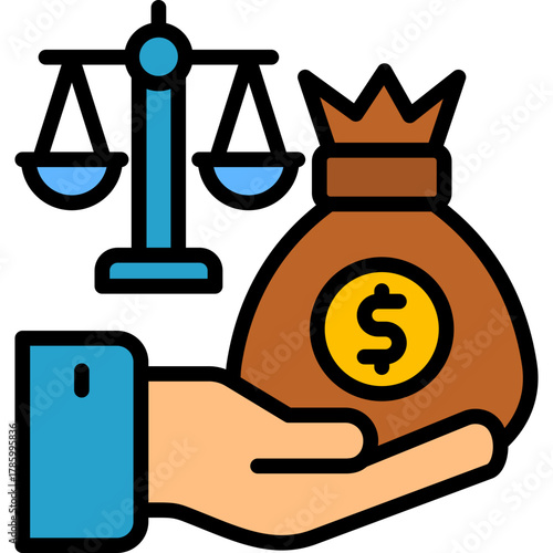 Bilateral lineal color icon