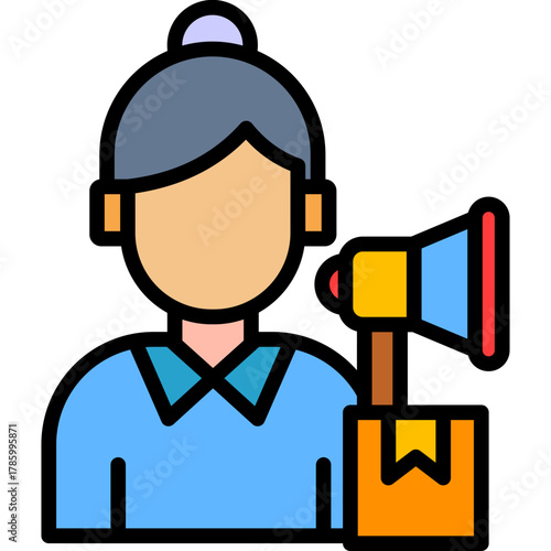 Ambassador  lineal color icon