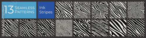Ink Line Pattern Set — Hand-Drawn Linear Textures