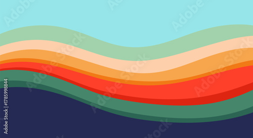 Colorful Abstract Wavy Layers Background A Modern Illustration for Creative Projects