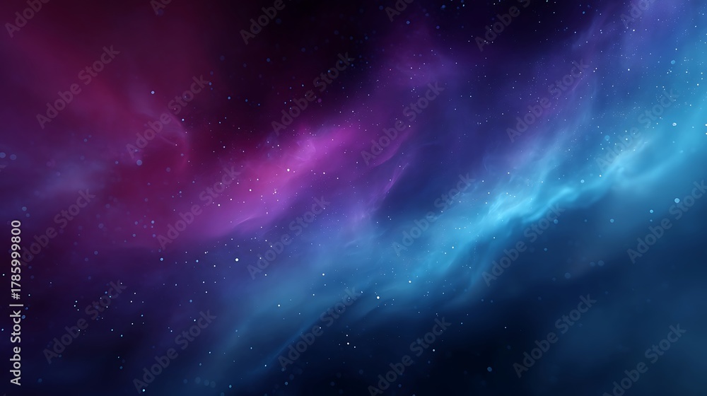 Naklejka premium Colorful Nebula in Deep Space with Stars and Cosmic Clouds