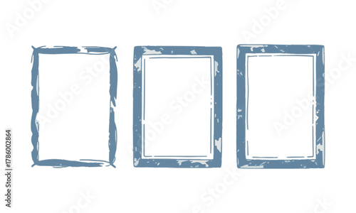 Empty frames in varying sizes ready for artwork display on a simple background