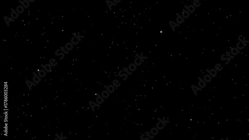 Dark night sky with countless tiny stars scattered across deep space. Minimalistic space background. 8K UHD. 16:9