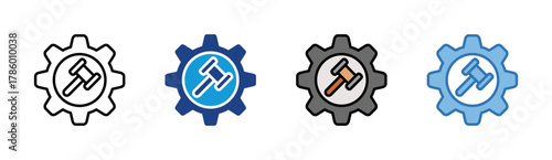 Legal Regulation icon set multiple style collection