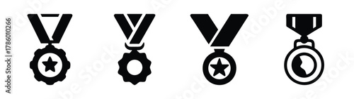 Vector illustration of award medals achievement medals and honor medals for graphic design needs