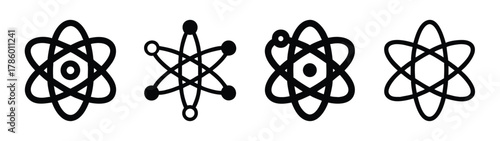Atom structure illustration science physics chemistry atomic model nuclear energy research concept