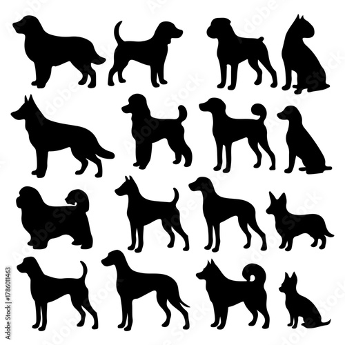 Dog Breeds Silhouette Bundle