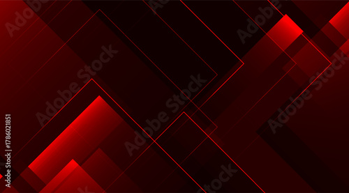 Deep red geometric shapes and lines create a visually striking abstract background, ideal for adding a modern and sophisticated touch to any design project