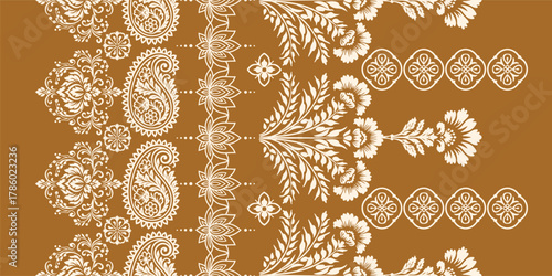 Ethnic Motifs Ikat floral paisley embroidery floral. ikat Saree Sarong oriental pattern traditional.Ikat embroidery style abstract embroidery design for texture,fabric,clothing,wrapping,decoration	