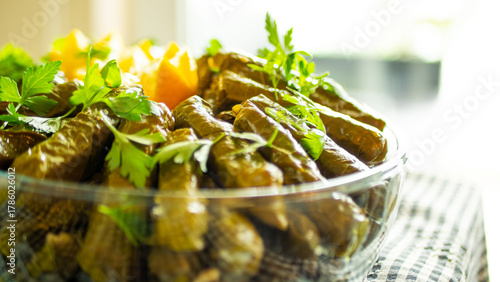  Turkish grape leaf food presentation
