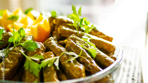  Turkish grape leaf food presentation