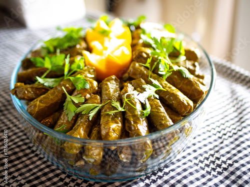  Turkish grape leaf food presentation