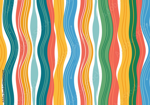 Trendy abstract design with soft irregular shapes and contemporary muted color combination.