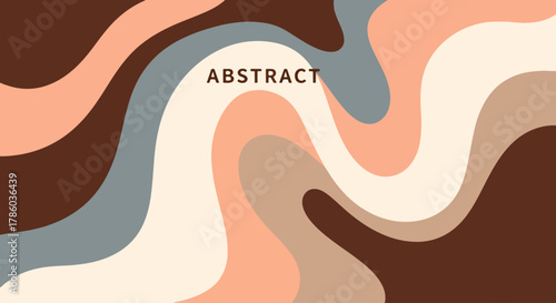 Modern abstract minimalistic beige background, organic irregular spots, graphic vector illustration. Decorative simple element for a banner, background, cover with a place for text, flat design