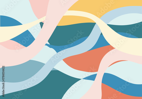 Vector modern seamless pattern with colorful hand draw abstract elements, doodles. Use it for wallpaper, textile print, pattern fills, web page, surface textures, wrapping paper, design presentation